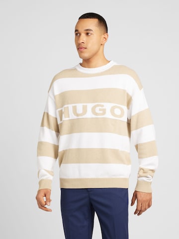 HUGO Blue Sweater 'Sobueh' in Beige: front