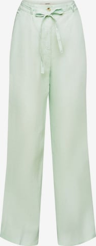 ESPRIT Wide leg Pantalon in Groen: voorkant