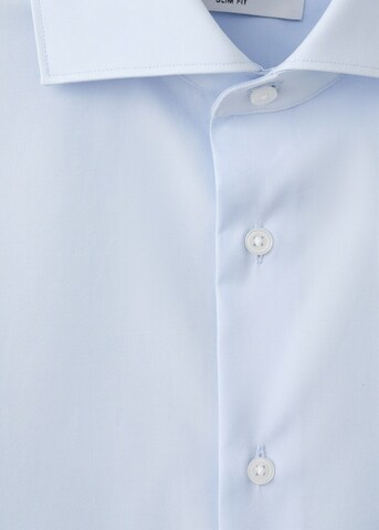 MANGO MAN Slim fit Button Up Shirt 'Emeritol' in Blue