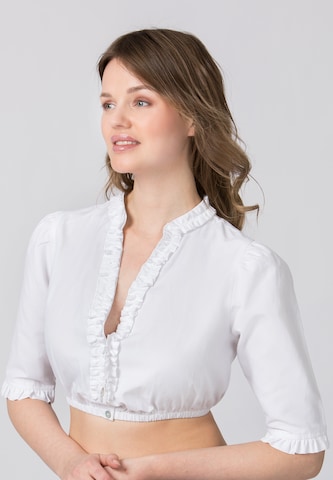 STOCKERPOINT Klederdracht blouse 'Adriette' in Wit