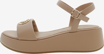 U.S. POLO ASSN. Sandale 'Glory' in Beige: Vorderseite
