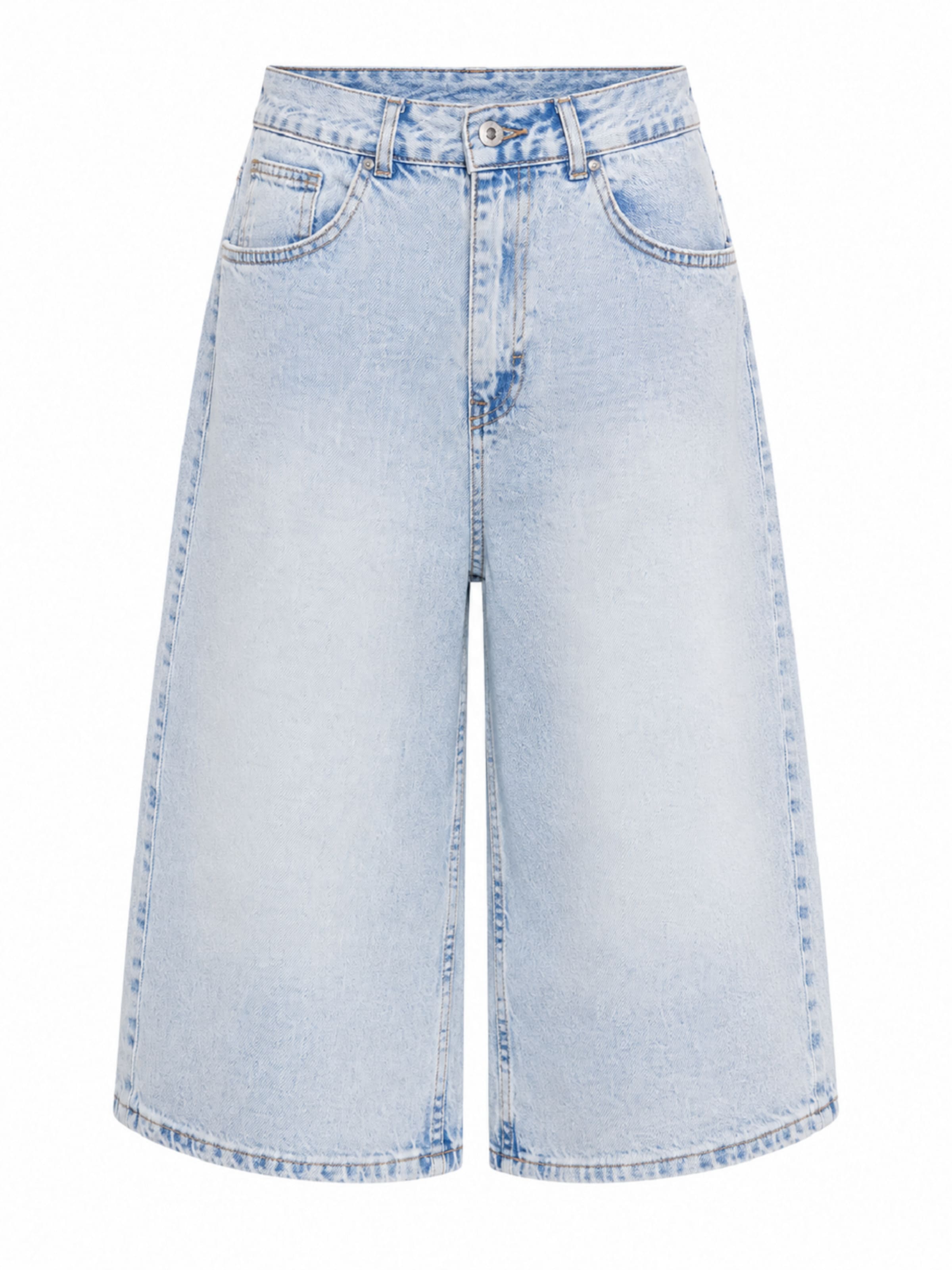 IT'S BASIC Regular Jeans 'BERMUDA DENIM SHORT' in Blauw: voorkant