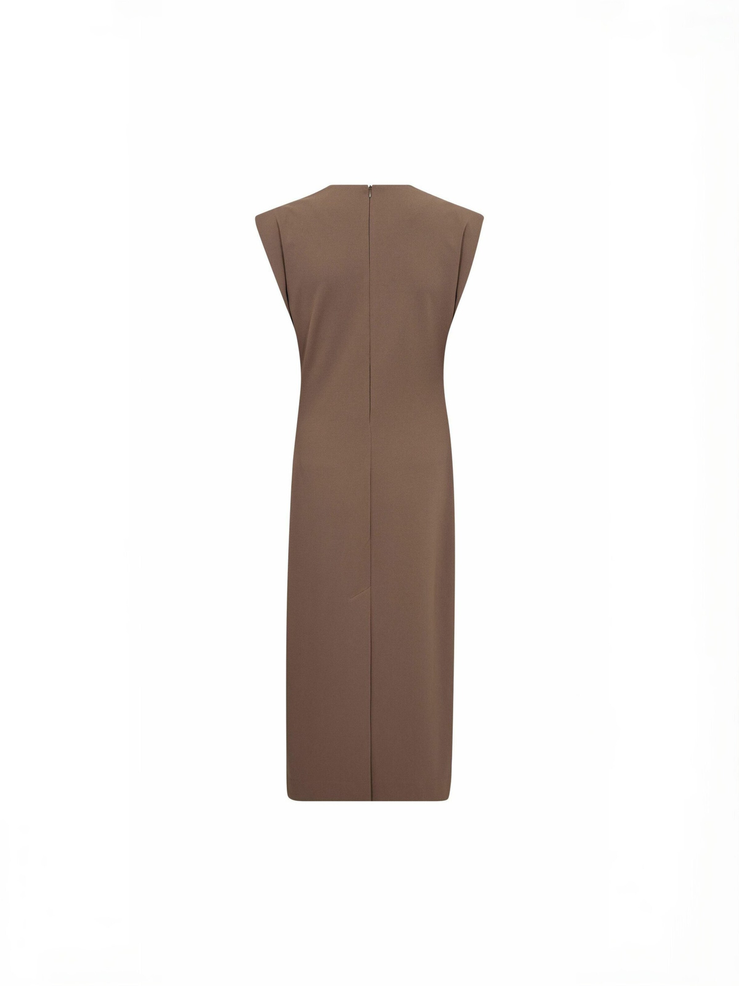 co'couture - Vestido ' FalconCC Pleat ' en marrón