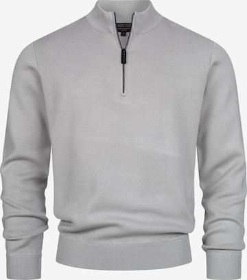 INDICODE JEANS Sweater 'Lukas' in Grey: front