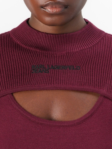 Abito in maglia di KARL LAGERFELD JEANS in rosso