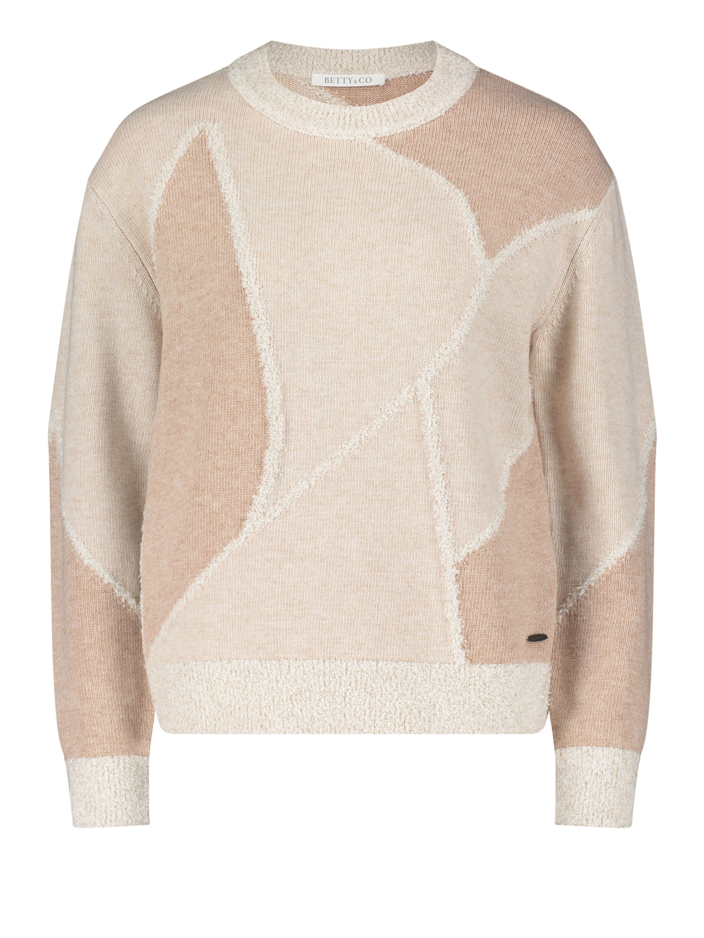 Betty & Co Pullover 'Intarsie' in Braun: Vorderseite