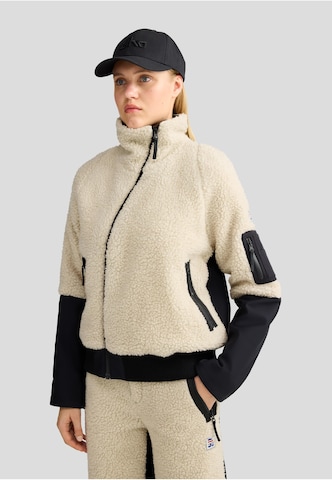 Giacca di pile 'Hill' di elho in bianco: frontale