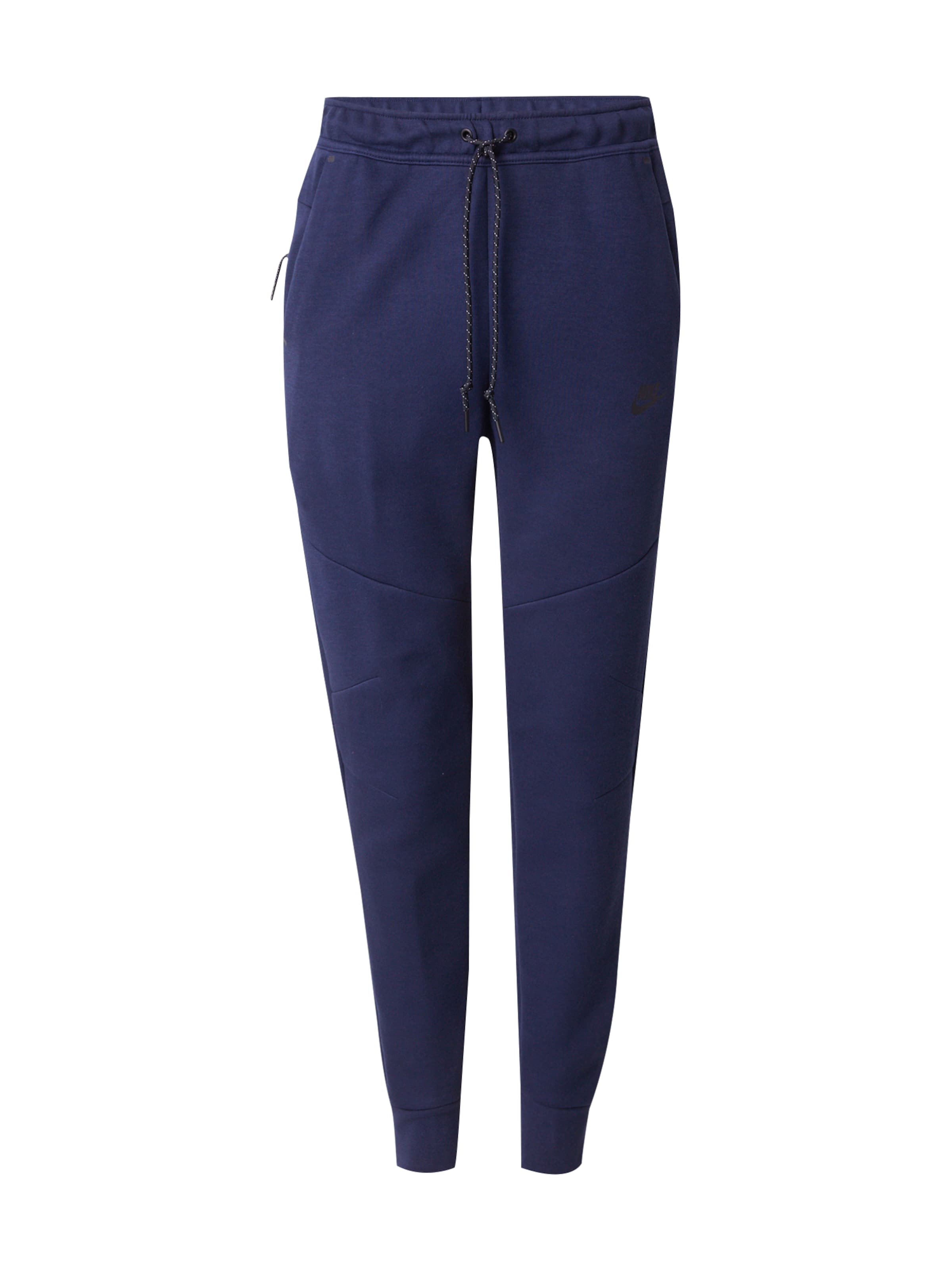 Nike SportswearTapered Hlače 'TCH FLC' - plava boja: prednji dio