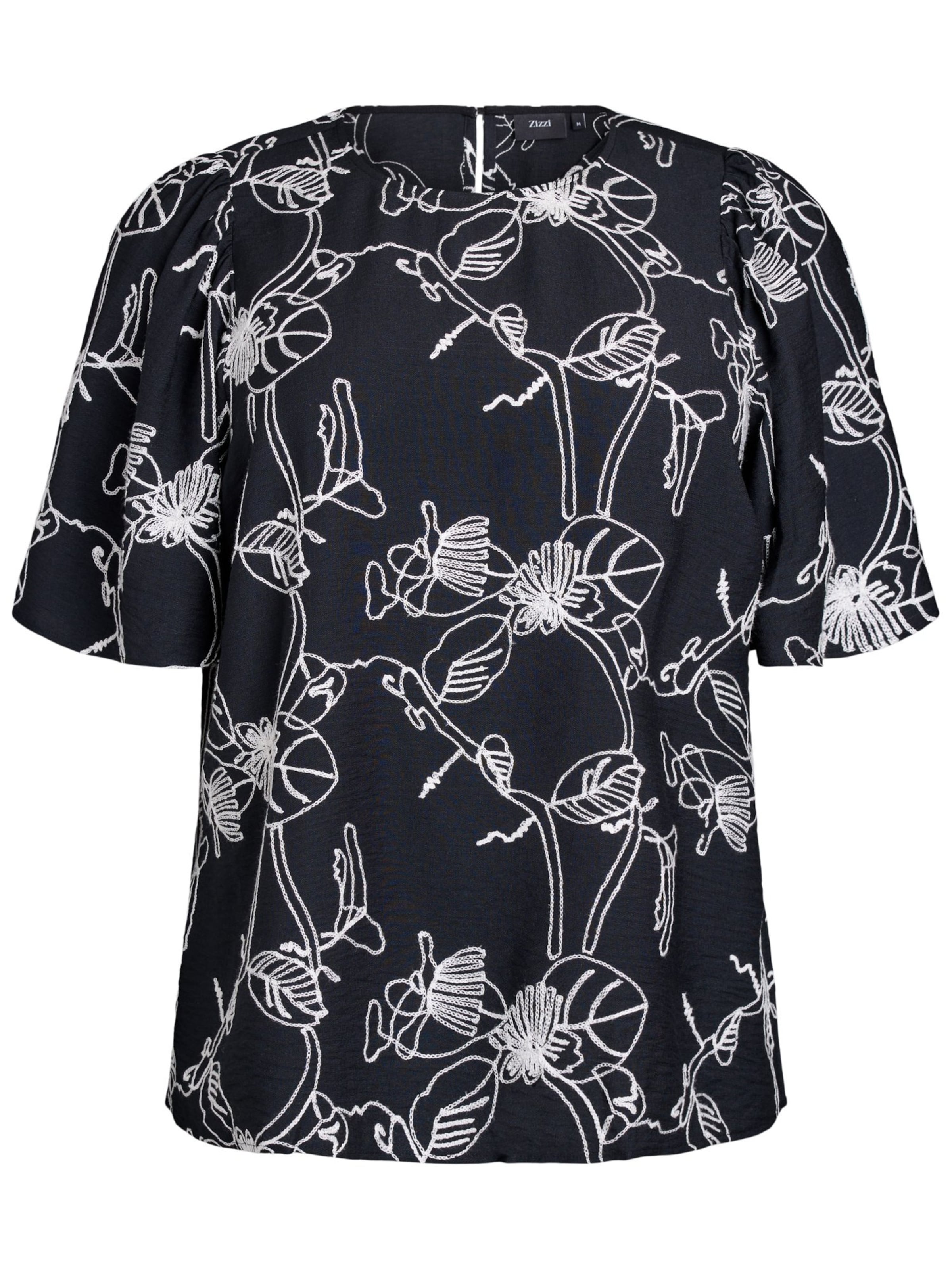 Zizzi Blúz - fekete: elől