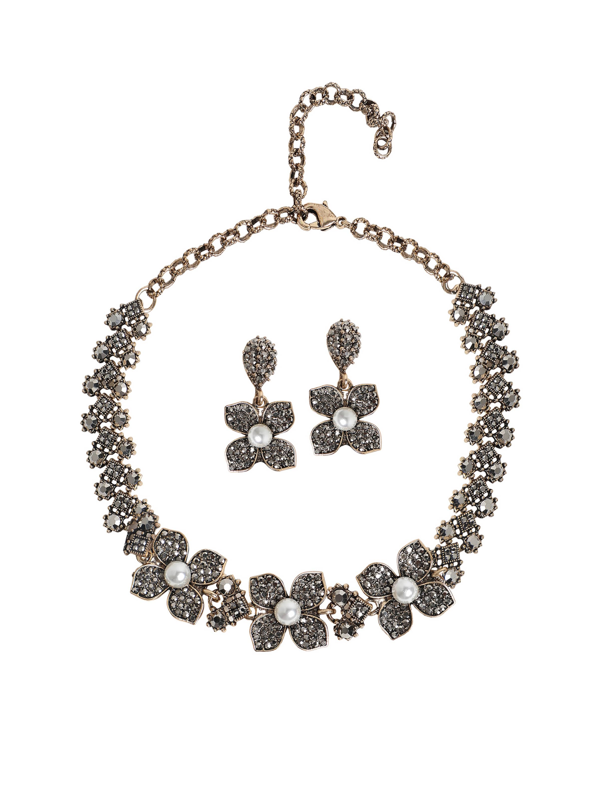 Set di gioielli 'Lori' di SOHI in bianco: frontale