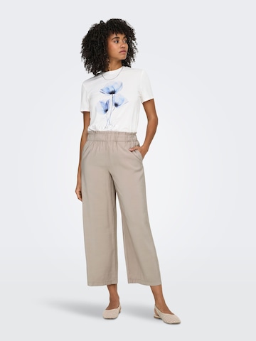 ONLY Loose fit Trousers 'ONLMonza' in Beige