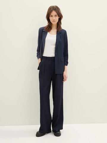 TOM TAILOR DENIM Wide leg Pleat-front trousers in Blue