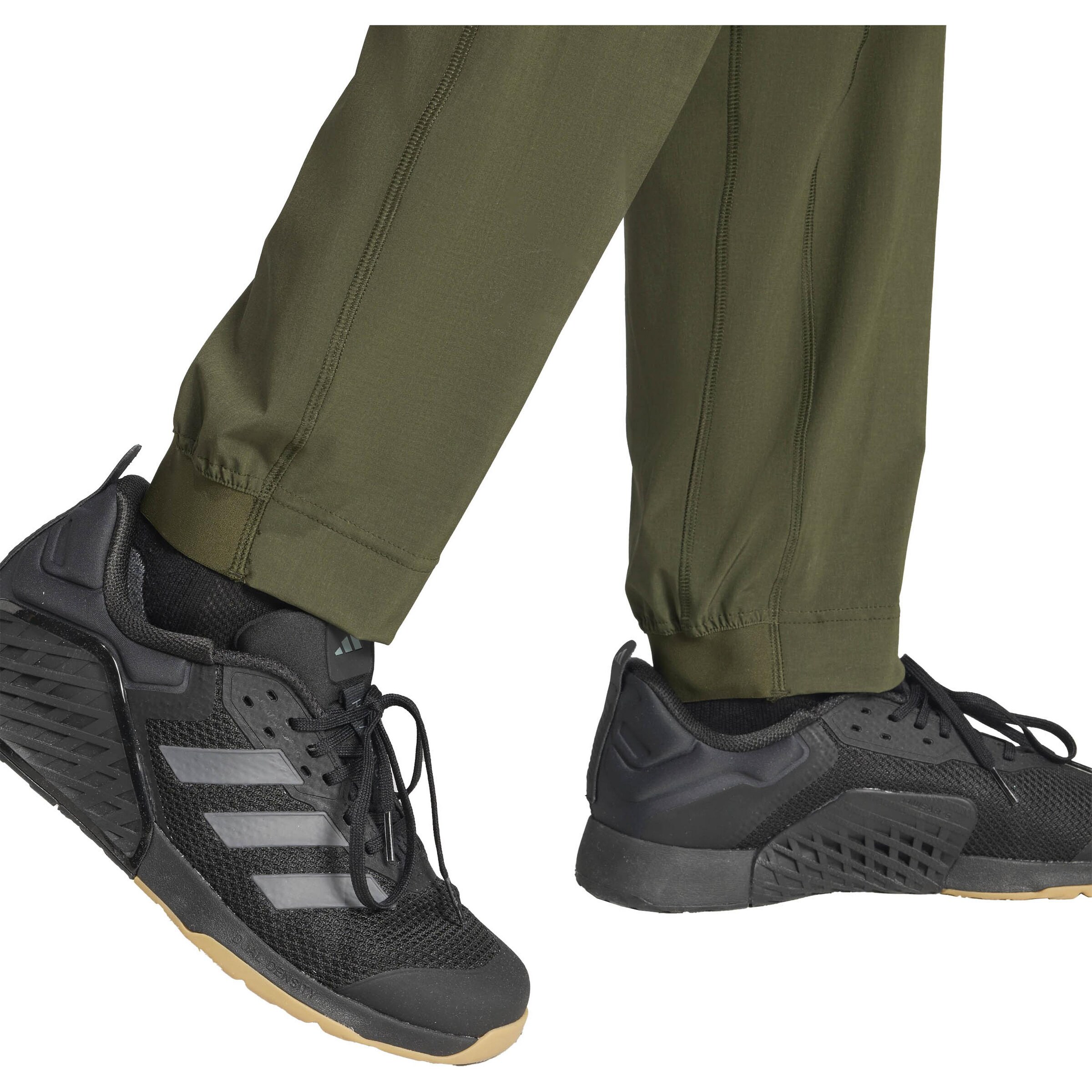 ADIDAS PERFORMANCE Tapered Workout Pants 'Training Essentials' in Green