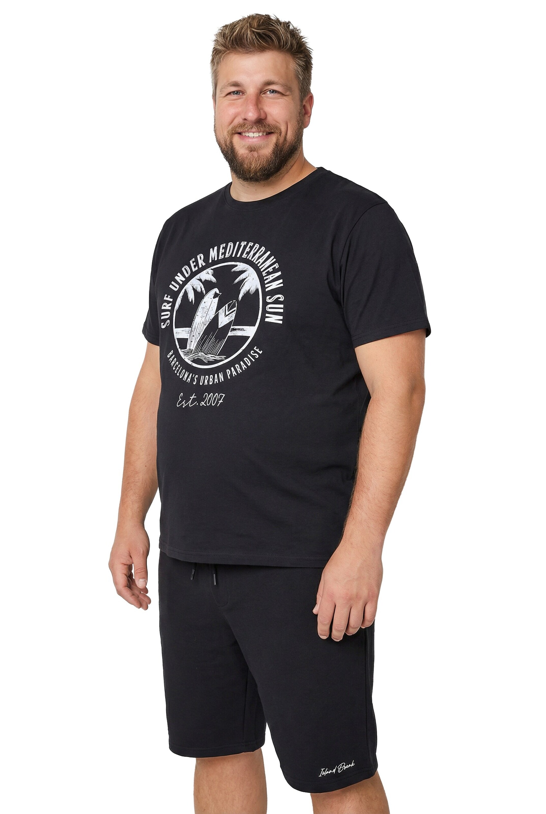 Men Plus Shirt in Black