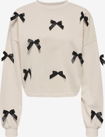 ONLY Sweatshirt 'ONLJEDEITE' i beige: framsida