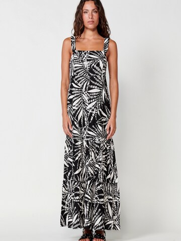 KOROSHI Summer dress in Black: front