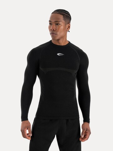 T-Shirt Smilodox en noir : devant