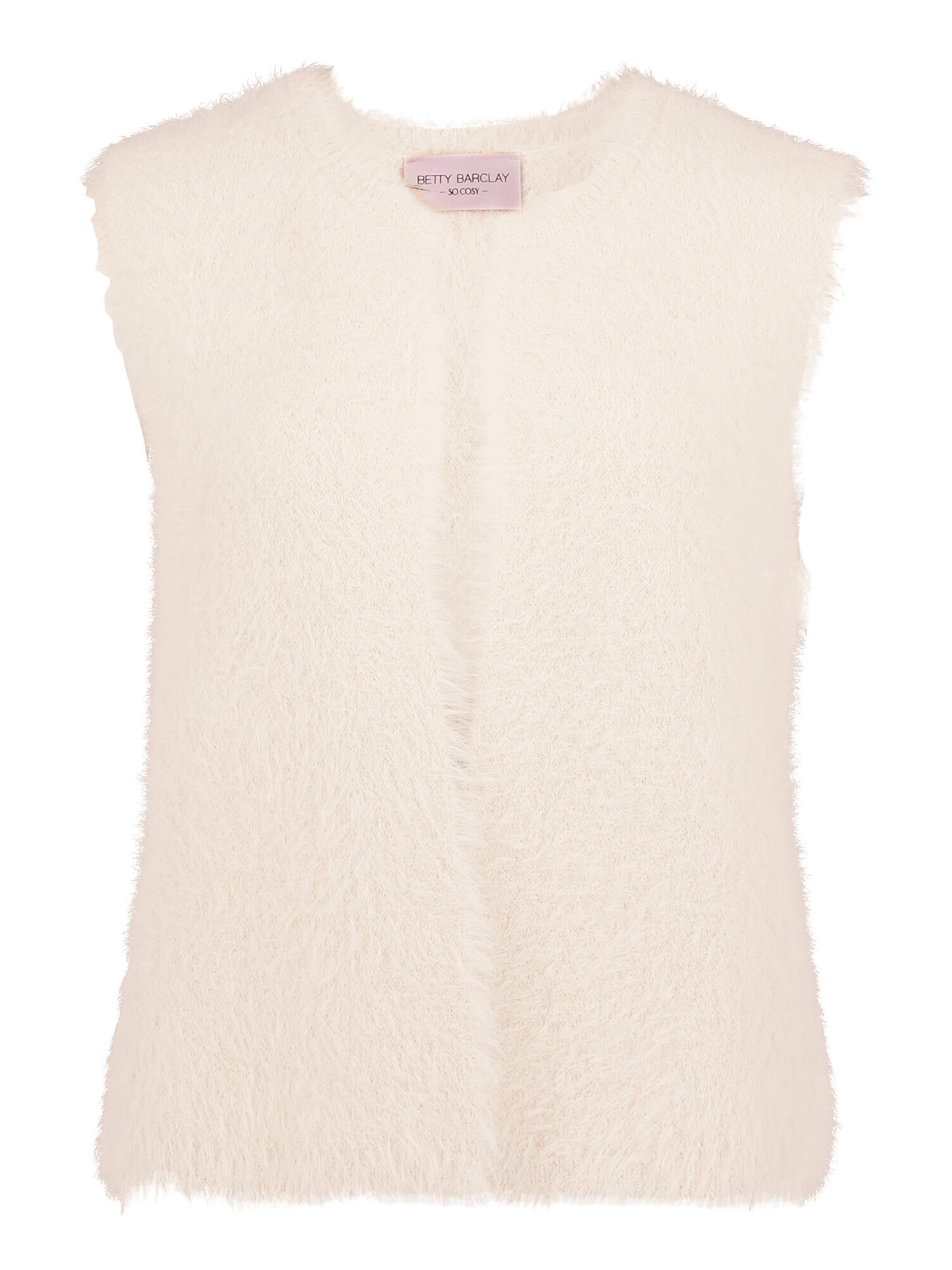 Betty Barclay Gebreide bodywarmer in Beige: voorkant