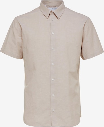 Chemise SELECTED HOMME en beige : devant