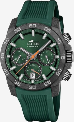 Lotus Analoog horloge in Groen: voorkant