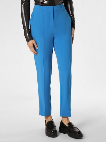 Coupe slim Pantalon à plis COMMA en bleu : devant