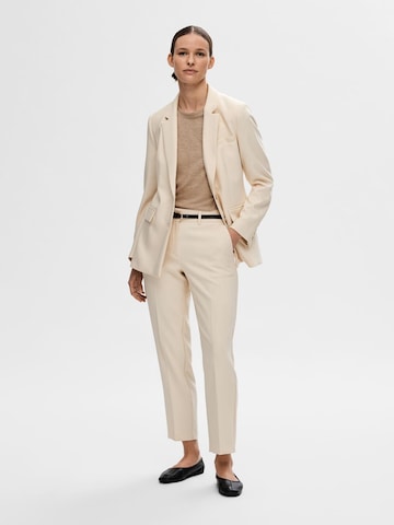 SELECTED FEMME Regular Pleated Pants 'RITA-RIA' in Beige