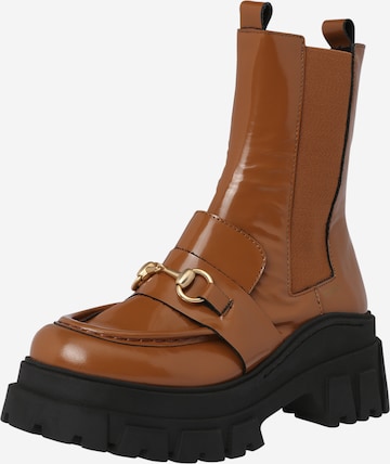FRIDA by SCHOTT & BRINCK Chelsea boots 'Adan' i brun: framsida
