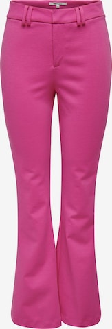 ONLY Flared Pleated Pants 'PEACH' in Pink: front