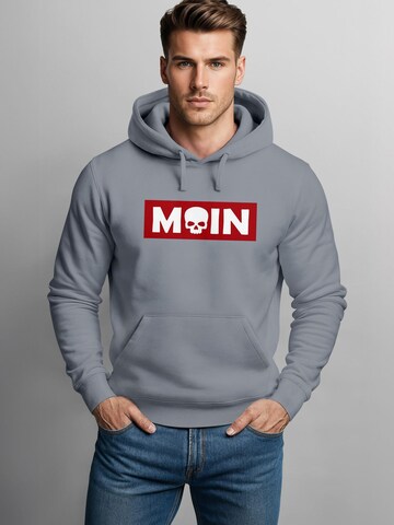 Neverless Sweatshirt 'Moin Skull' in Grau