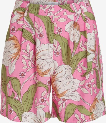 VILA Regular Pleat-front trousers 'NICKA' in Pink: front