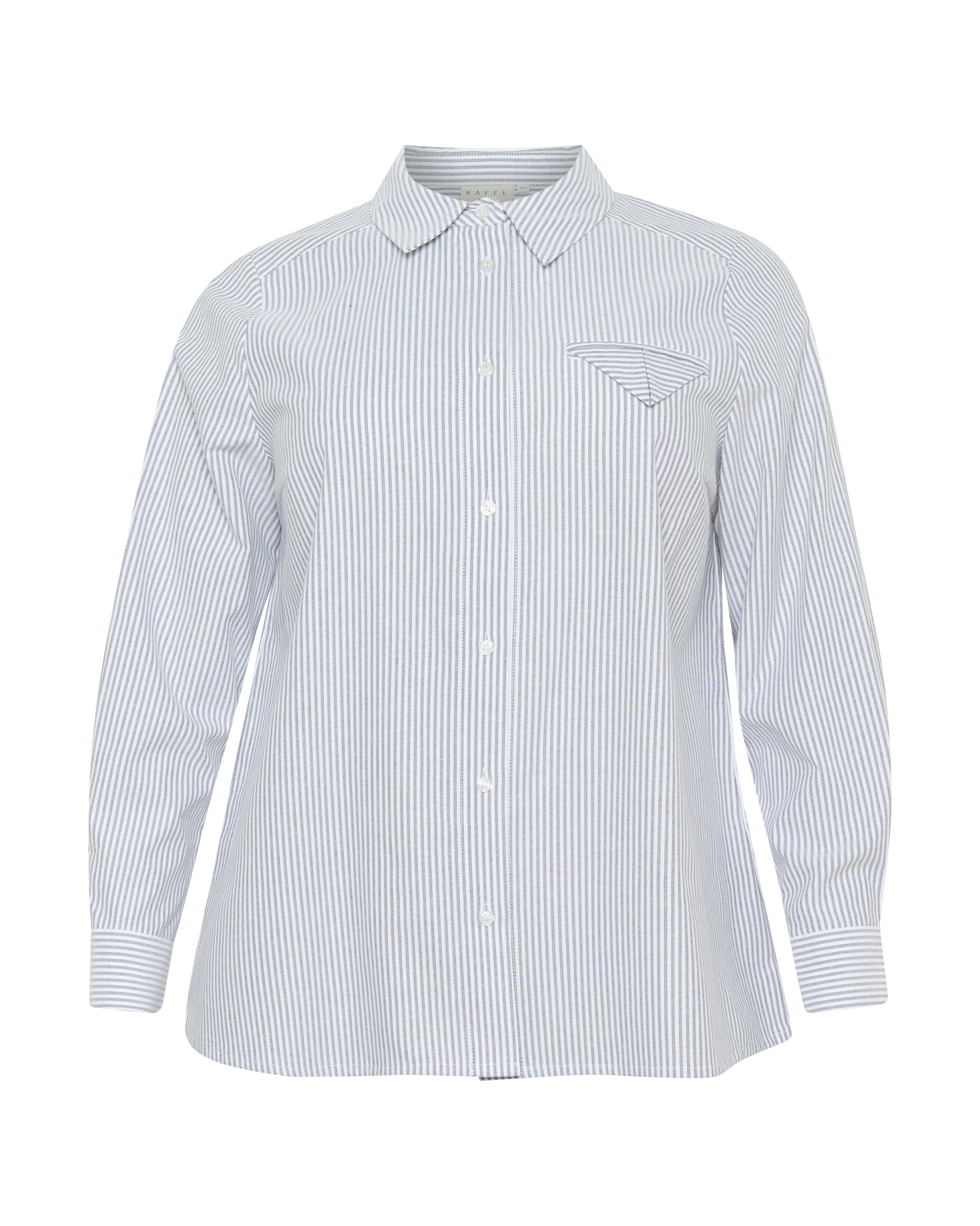 KAFFE CURVE Blouse 'Osina' in Wit: voorkant