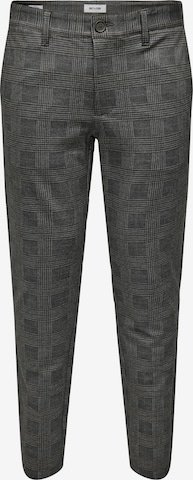 Coupe slim Pantalon chino 'MARK' Only & Sons en gris : devant