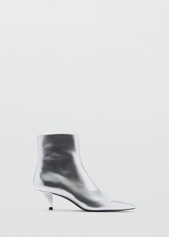 MANGO Ankle Boots 'strapy' in Silver