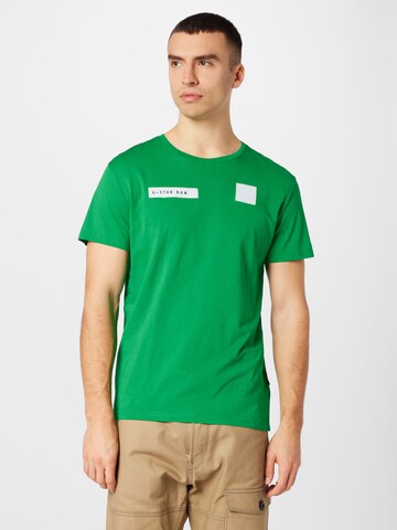 G-Star RAW Tričko 'Velcro' – zelená: přední strana