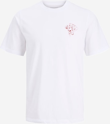 T-Shirt 'JJBrewy' JACK & JONES en blanc : devant