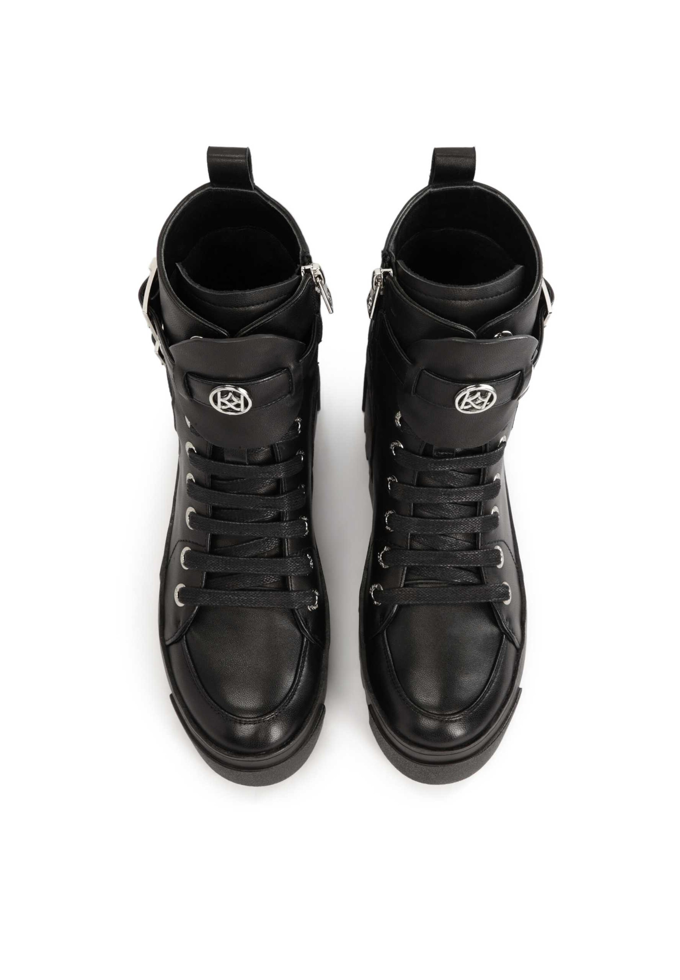 Bottines à lacets Kazar en noir