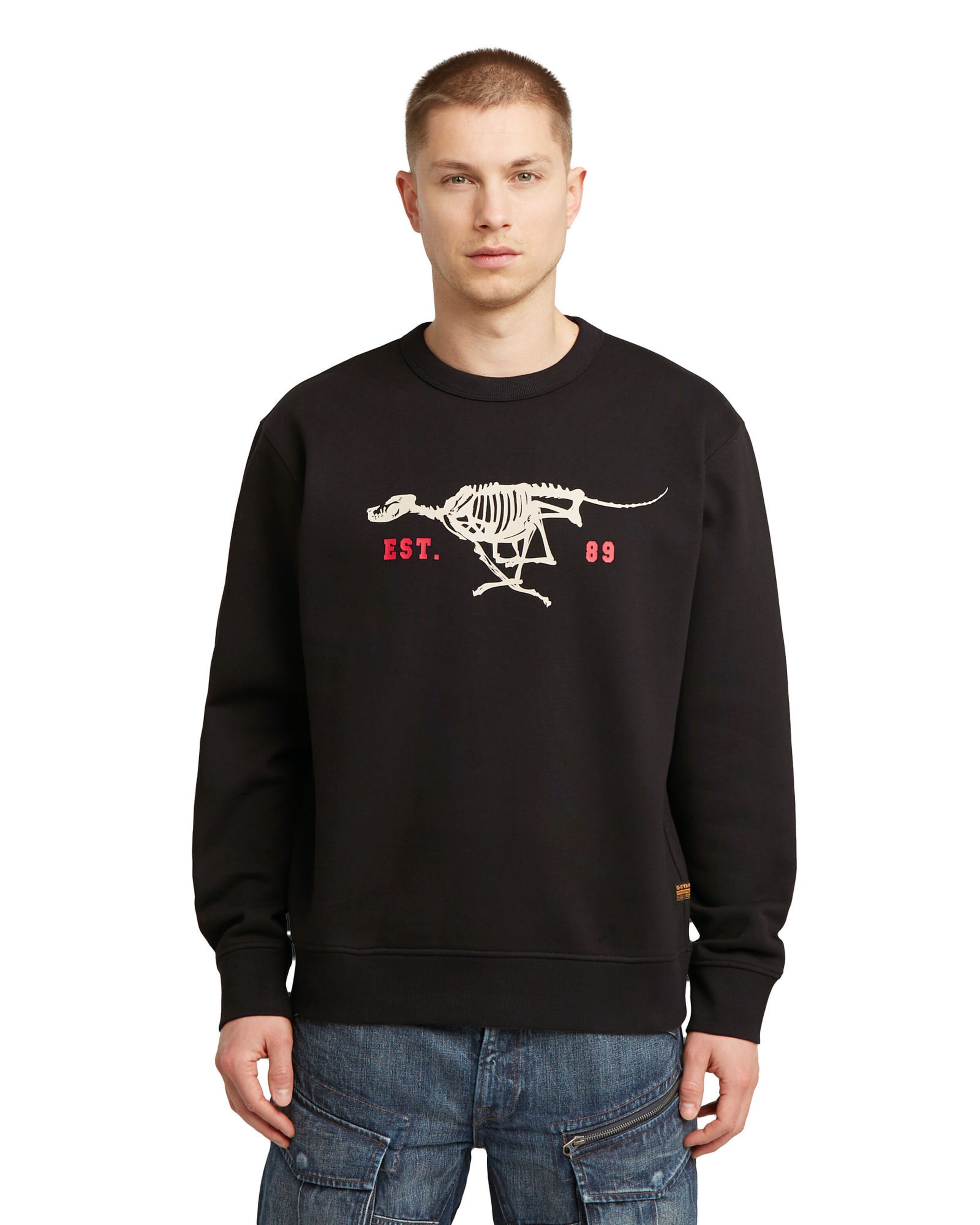 G-STAR Sweatshirt in Schwarz: Vorderseite