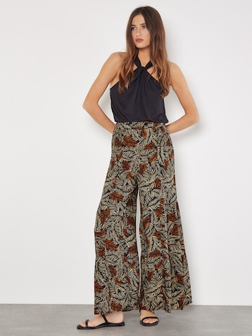 Wide Leg Pantalon Apricot en noir : devant