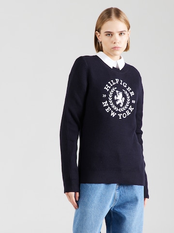 Pull-over TOMMY HILFIGER en bleu : devant