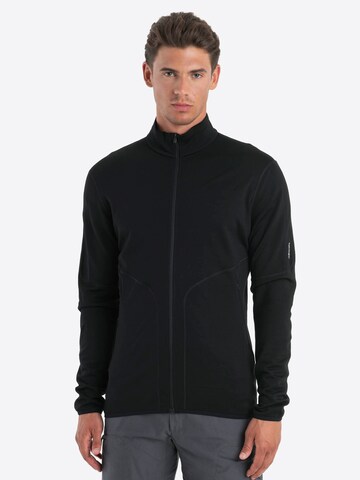 ICEBREAKER Sports sweat jacket 'EleMtal II' in Black: front