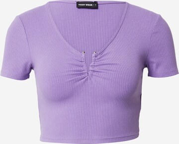 T-shirt Tally Weijl en violet : devant