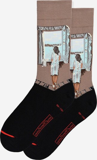 MuseARTa Chaussettes 'Figure At The Window' en mélange de couleurs, Vue avec produit