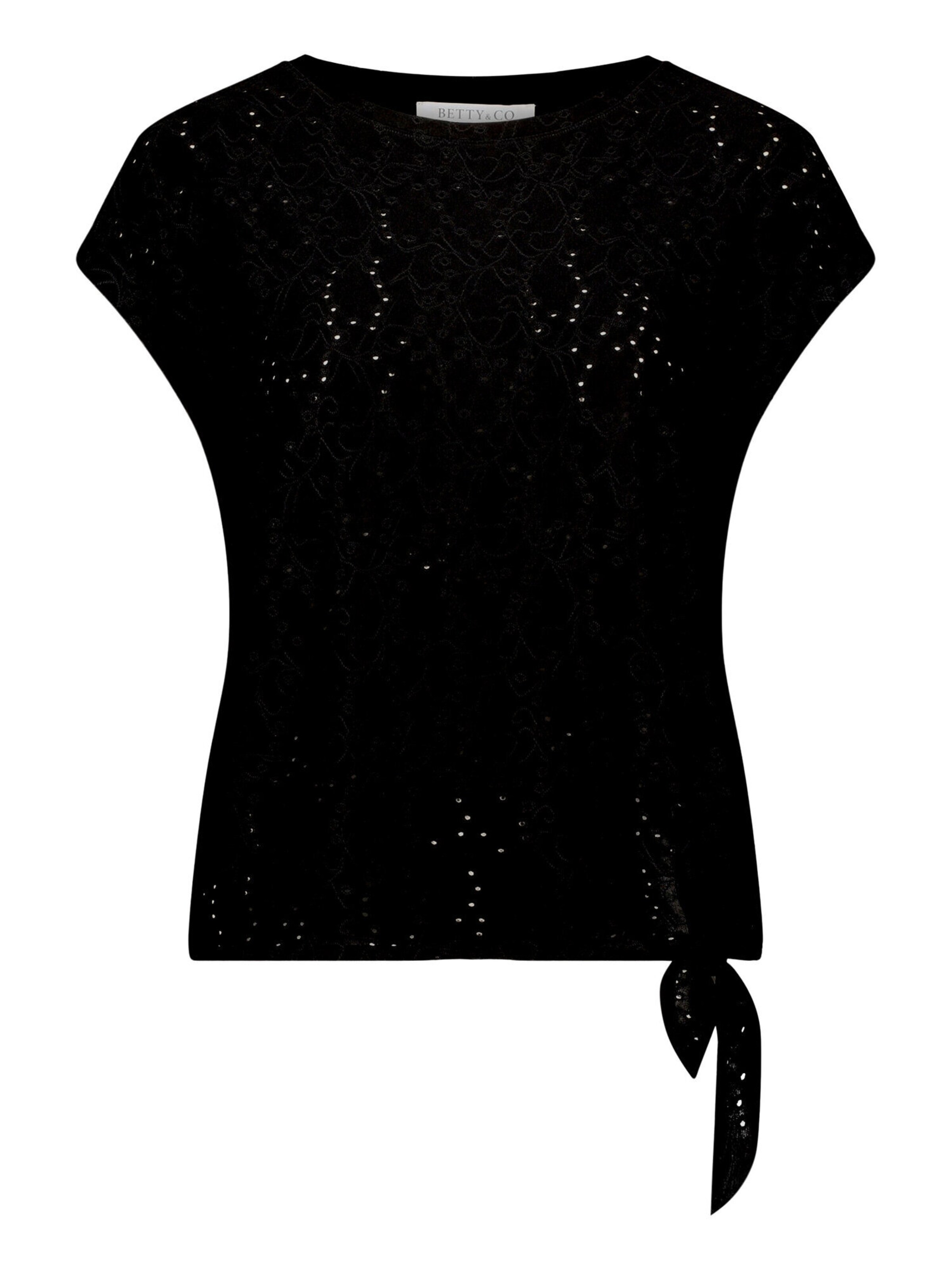 T-shirt Betty & Co en noir : devant