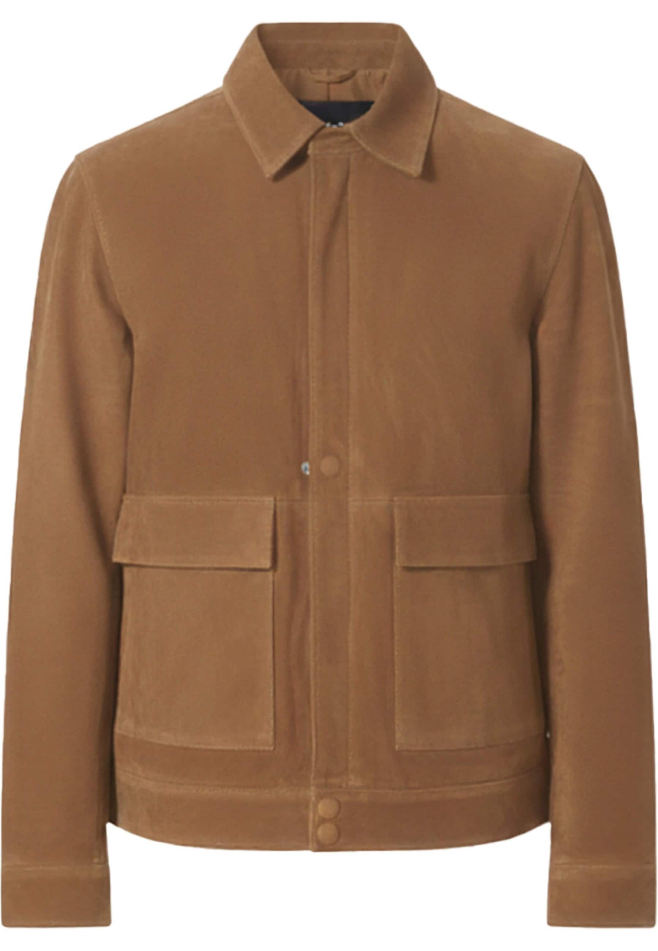 Veste mi-saison Pas De Monaco en beige : devant