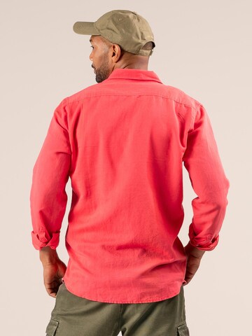 Living Crafts Comfort fit Button Up Shirt 'ROB' in Red