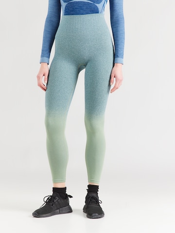 Hummel Skinny Sporthose in Grün: Vorderseite