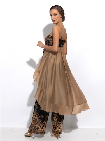 JIORO Tunic 'GOLDEN STRIPES' in Brown