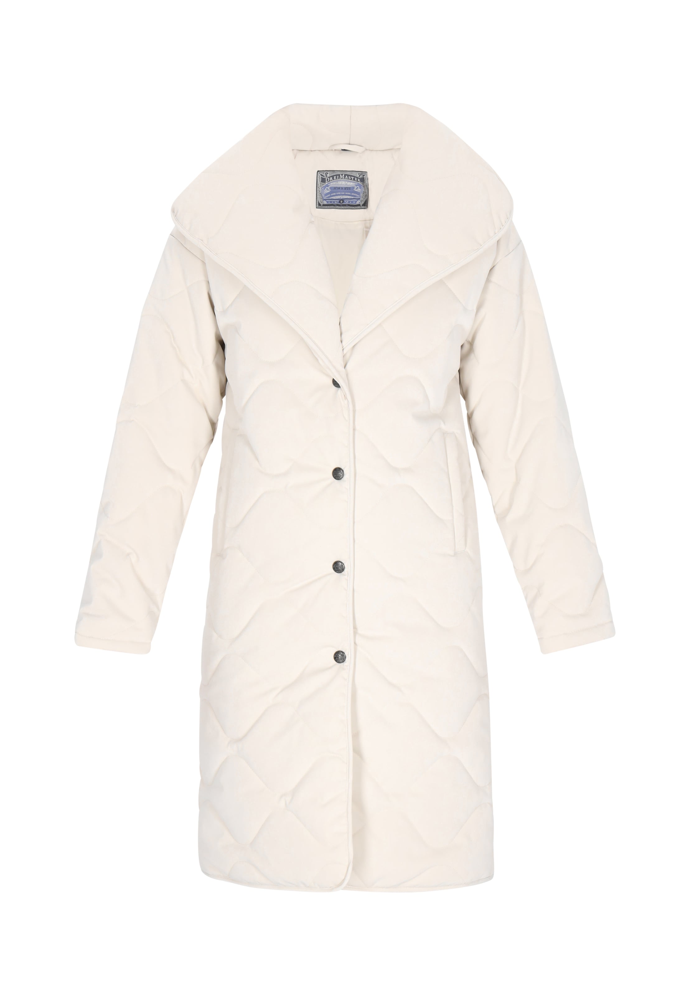 DreiMaster Vintage Between-seasons coat in Beige: front