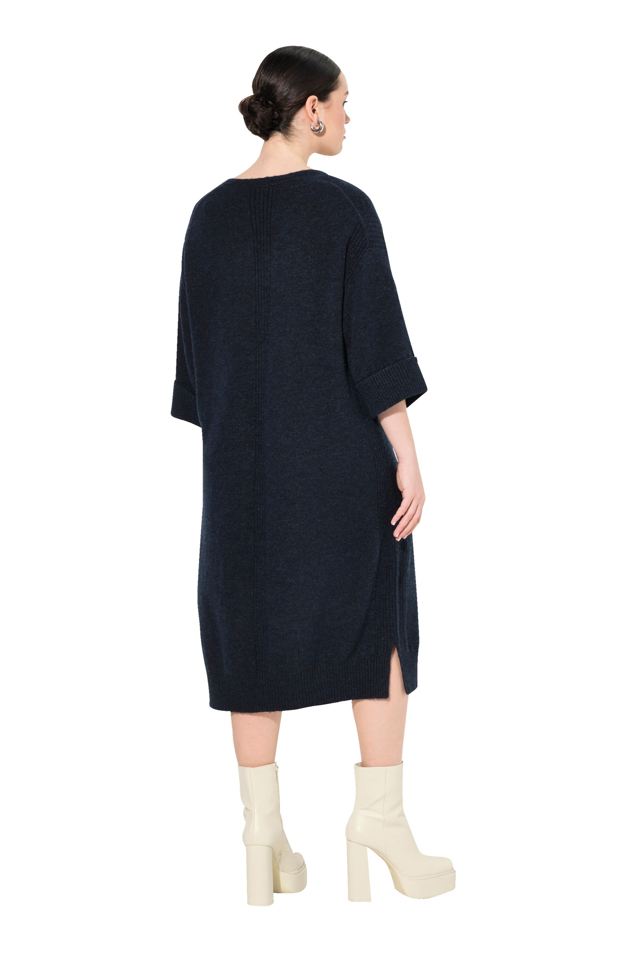 Rochie tricotat de la Ulla Popken pe albastru