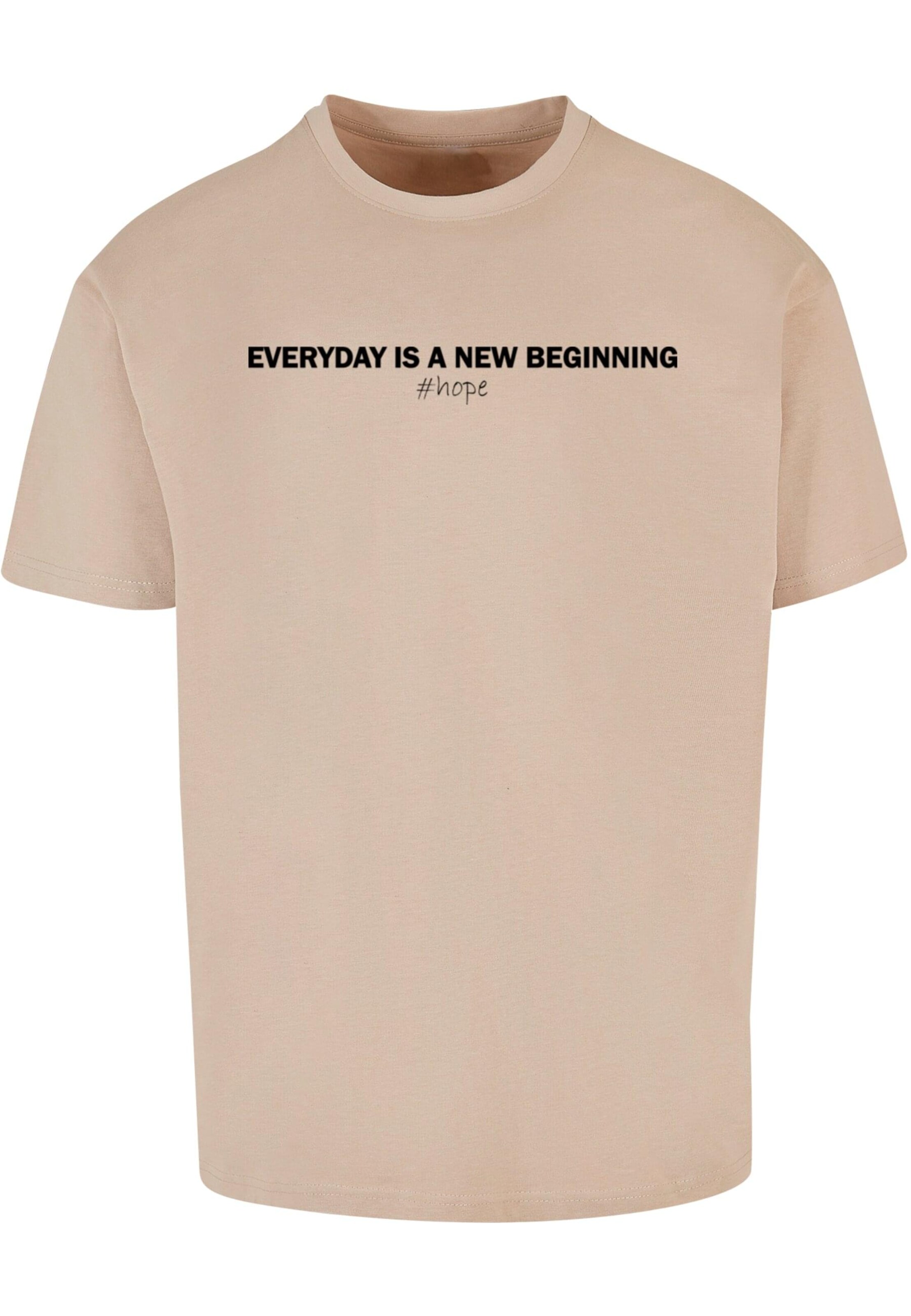 Merchcode Shirt 'Hope' in Beige: voorkant